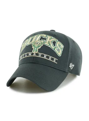 '47 Brand MVP Fletcher Black Milwaukee Bucks Adjustable Hat