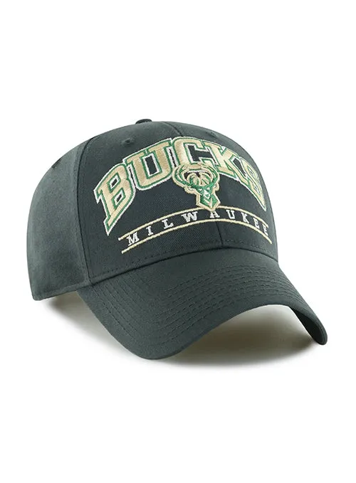 '47 Brand MVP Fletcher Black Milwaukee Bucks Adjustable Hat