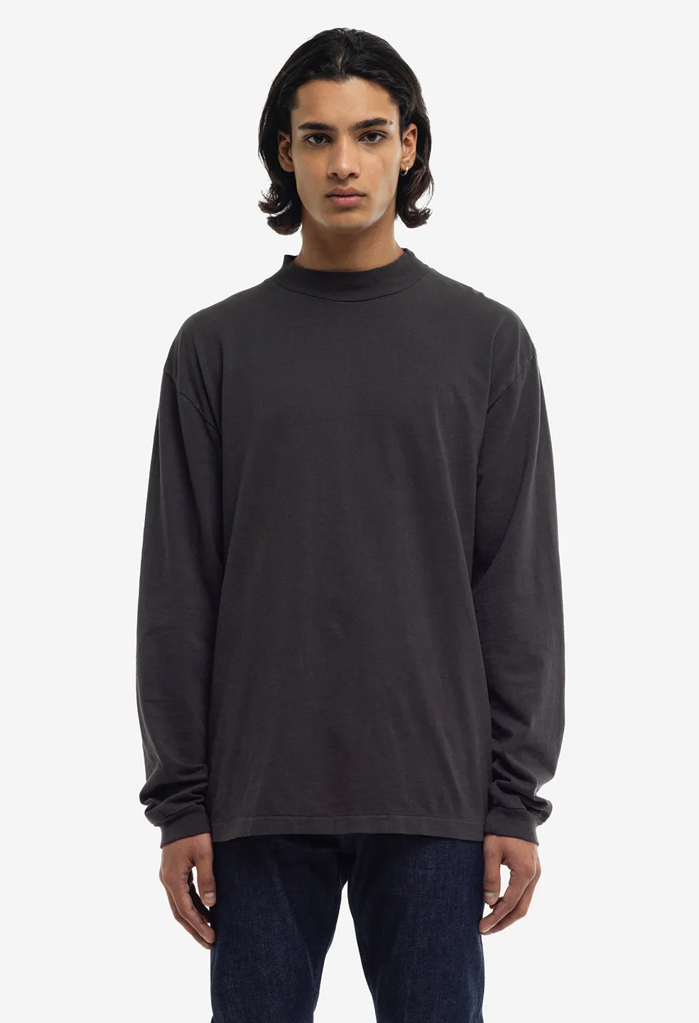 900 LS Mock Tee / Charcoal