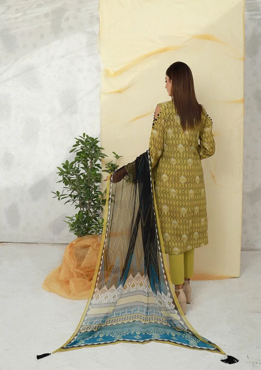 ACE Galleria Digital Embroidered Unstitched 3 Piece Lawn Suit ACE-12068