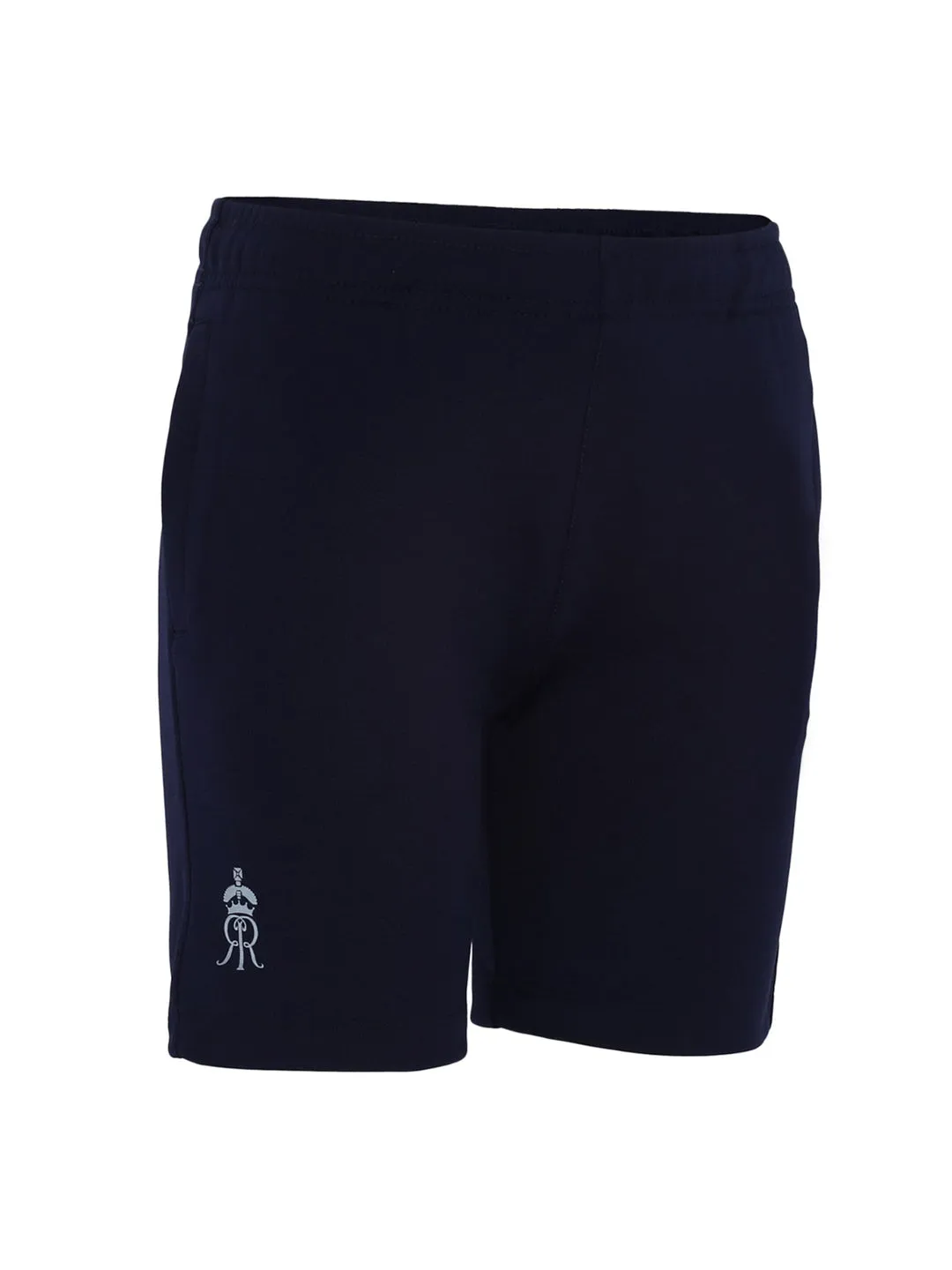 Alcis Boys Navy Blue Solid Slim Fit Rajasthan Royals Sports Shorts