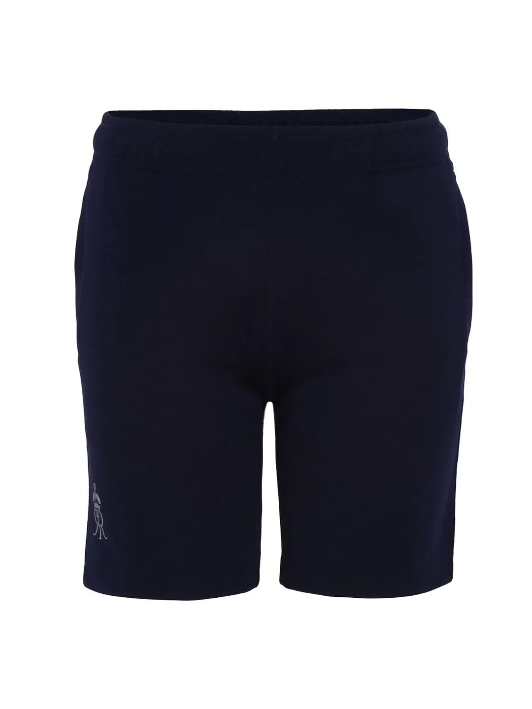 Alcis Boys Navy Blue Solid Slim Fit Rajasthan Royals Sports Shorts