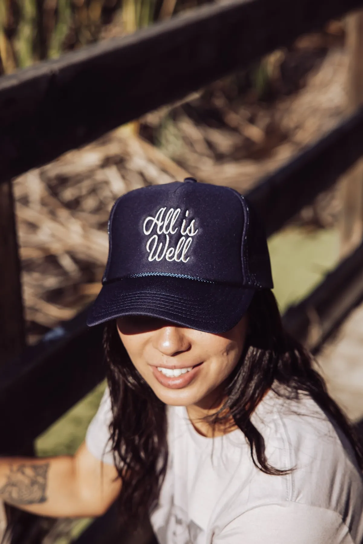 All Is Well Trucker Hat - Navy