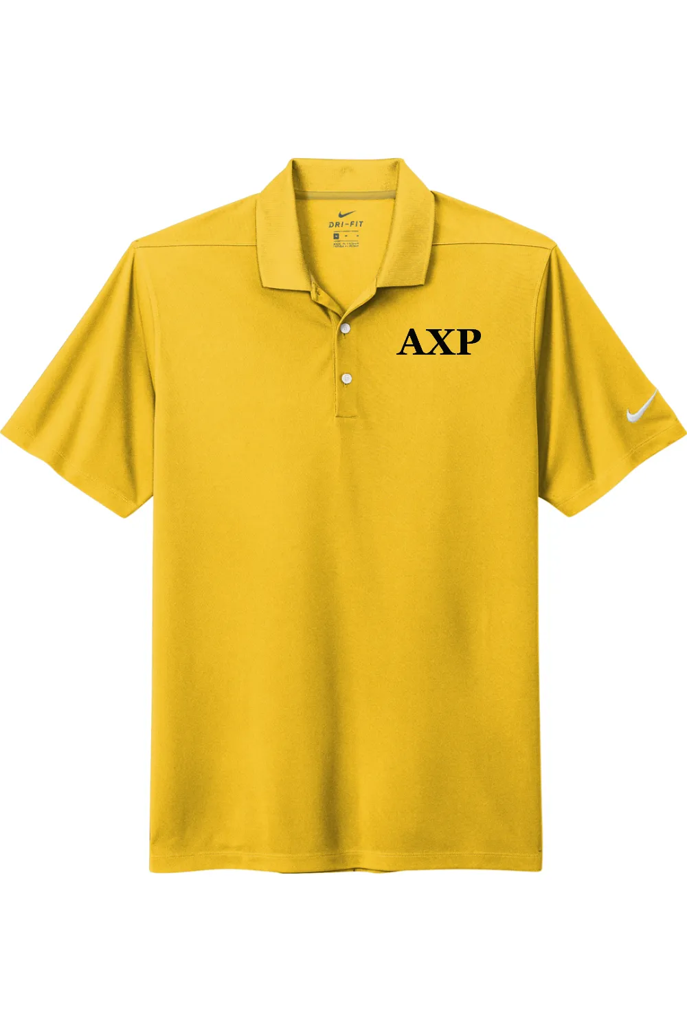 Alpha Chi Rho - Nike Dri Fit Micro Pique 2.0 Polo - Black Embroidered Letters