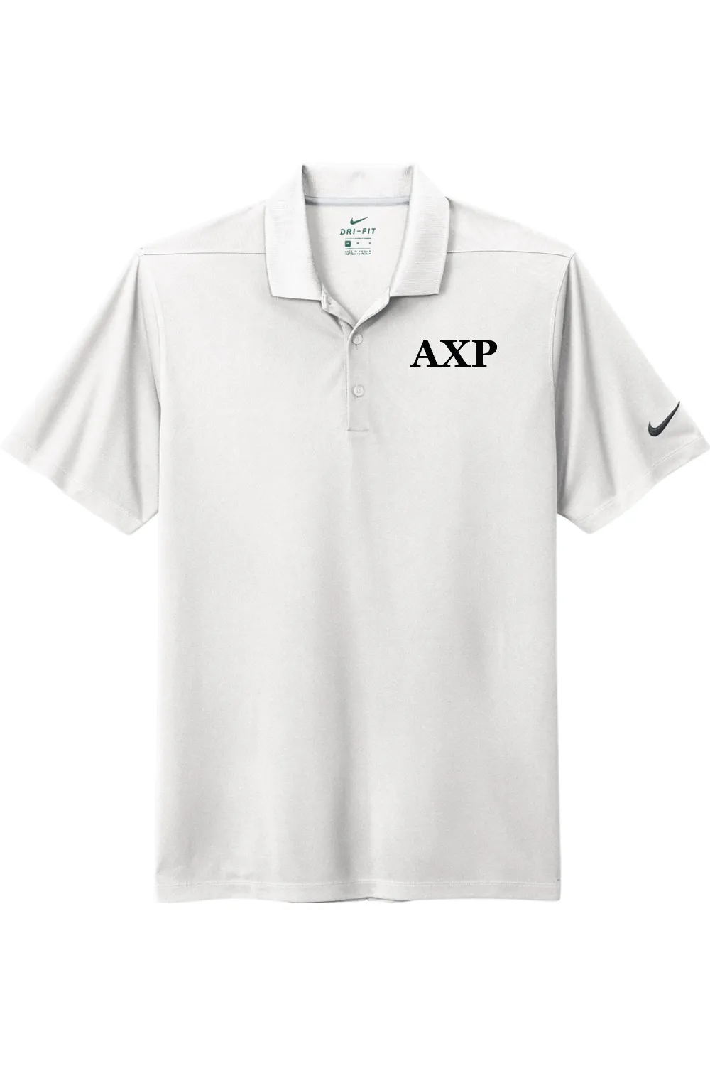 Alpha Chi Rho - Nike Dri Fit Micro Pique 2.0 Polo - Black Embroidered Letters