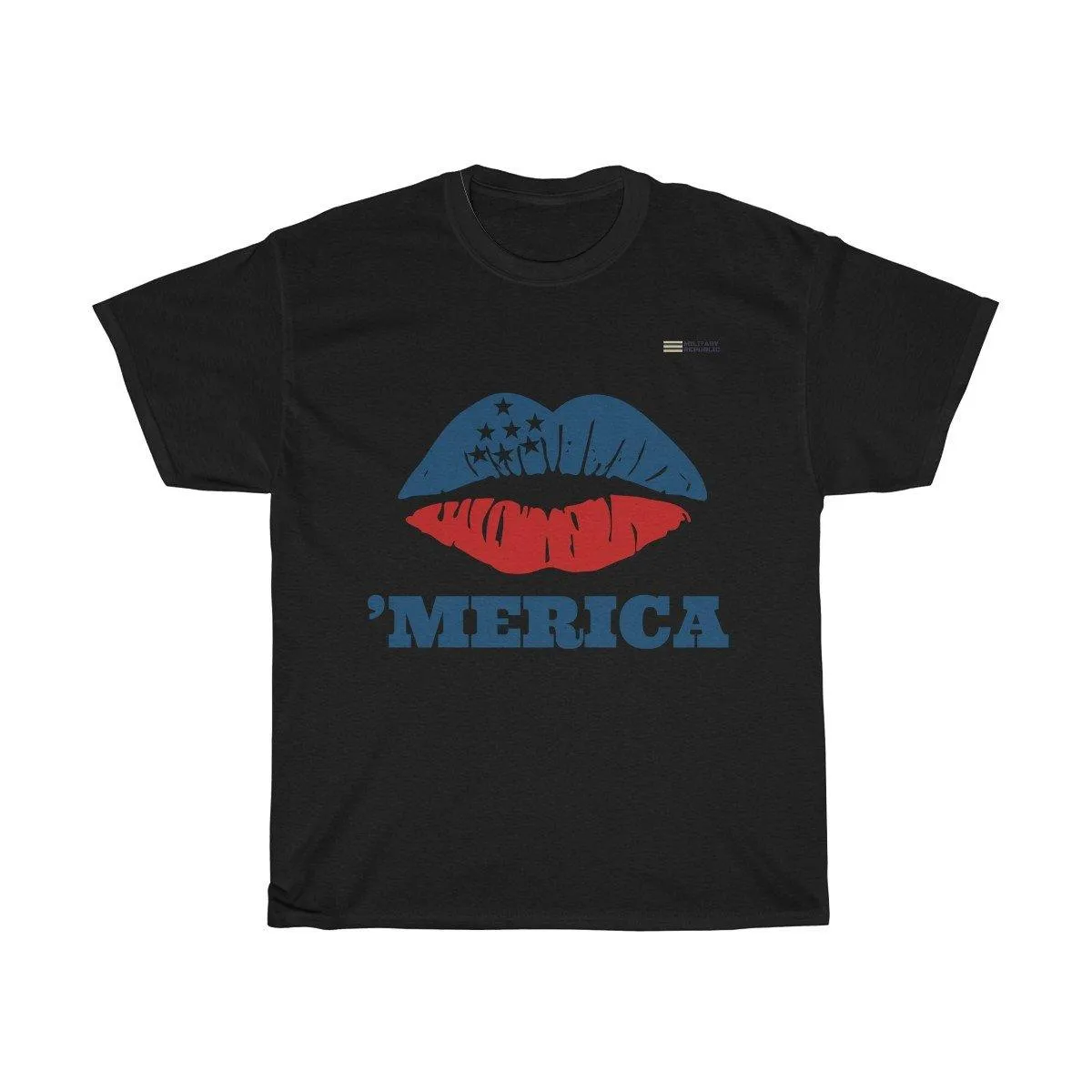 American Patriotic Lips 'Merica T-shirt