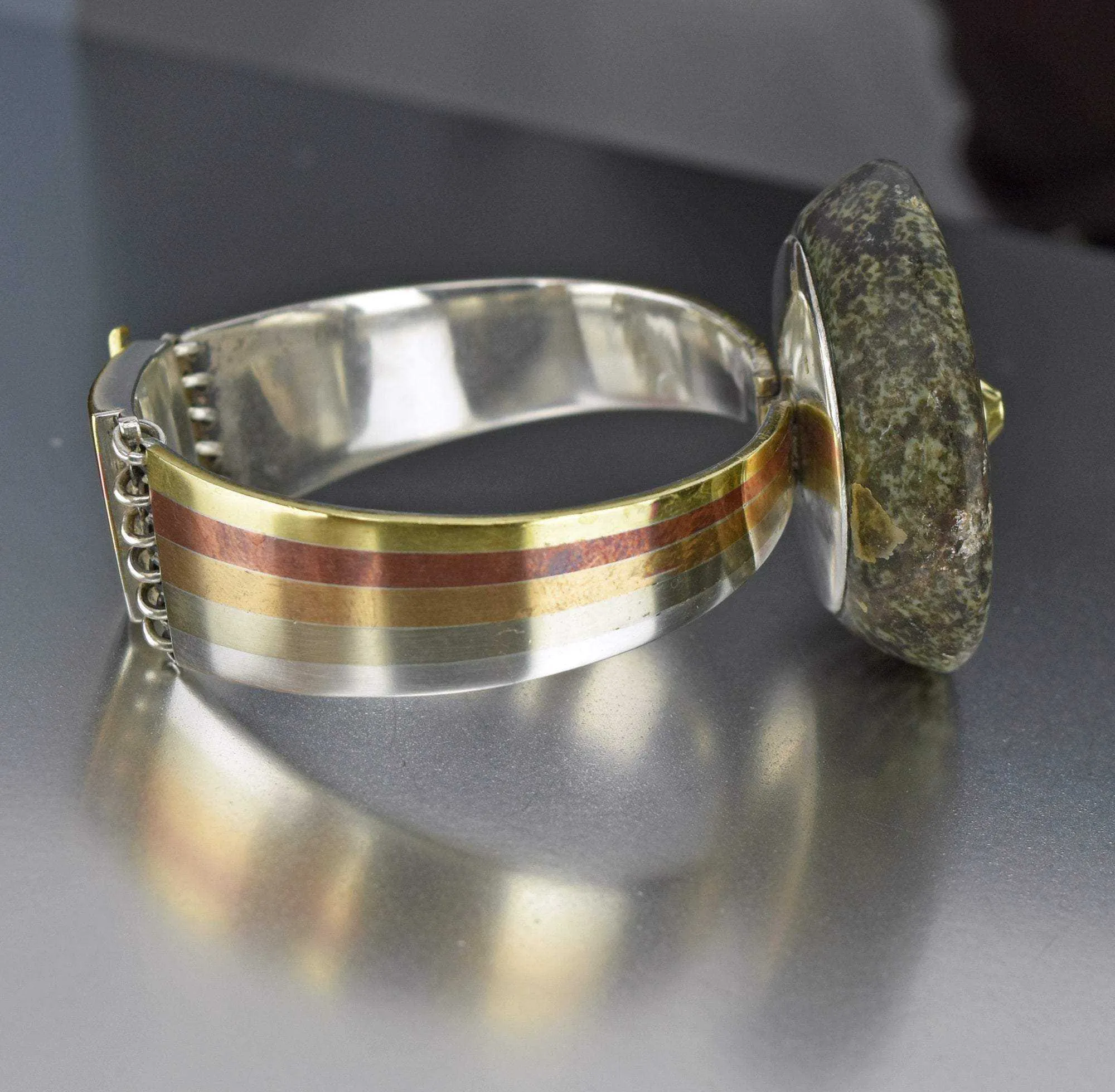 Architectural Mixed Metal Granite Bracelet