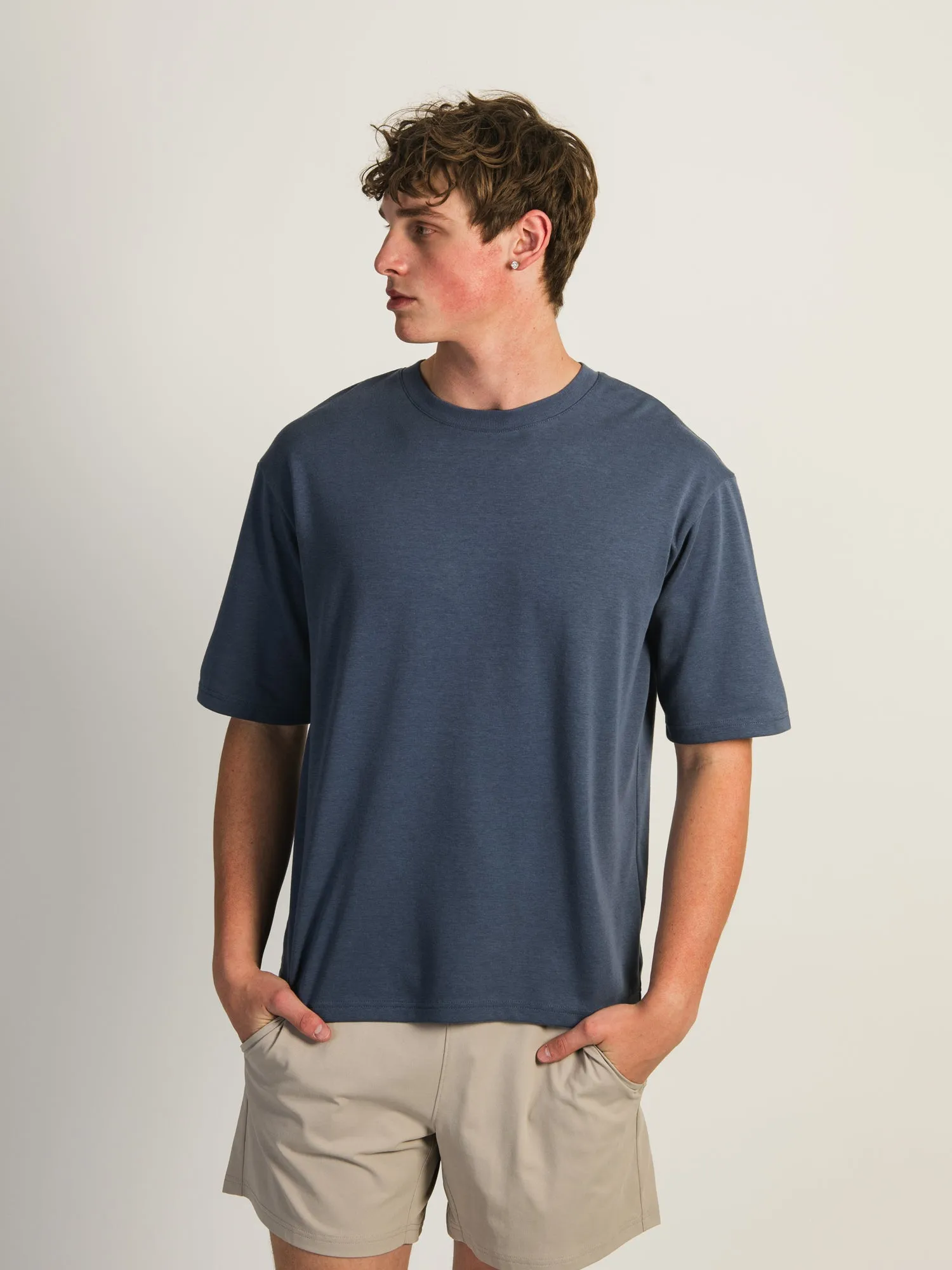 BOATHOUSE BOXY FIT TEE - VINTAGE BLUE