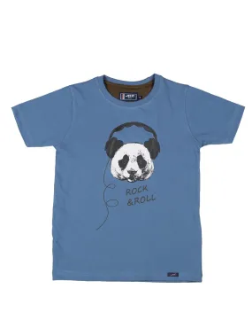 BOY'S BLUE PRINT REGULAR FIT T.SHIRT