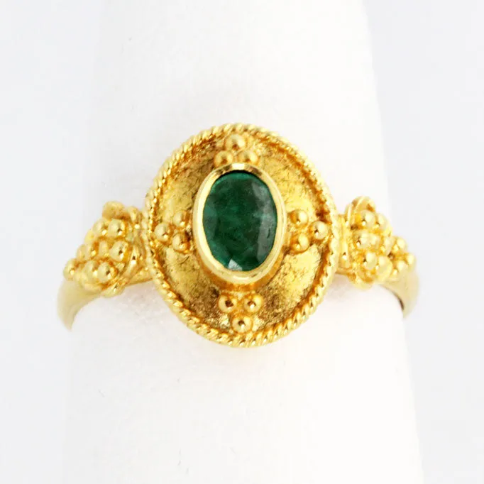 Byzantine Emerald Gold Ring