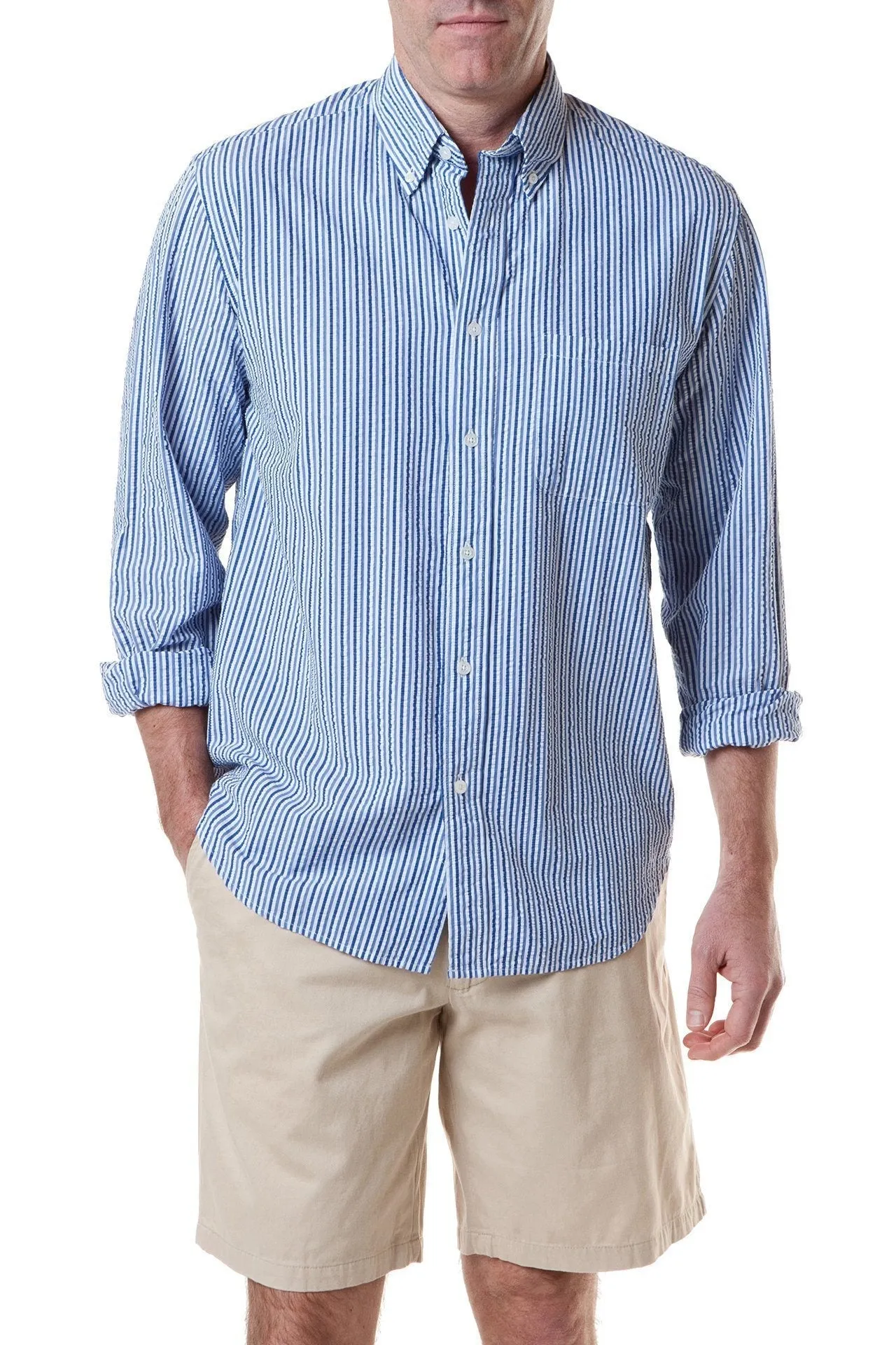 Chase Shirt Royal & Navy Seersucker