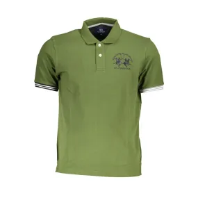 Chic Green Cotton Blend Polo Shirt