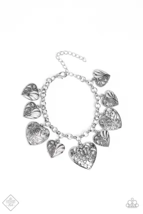 Completely Devoted Silver Heart Bracelet - Paparazzi Accessories