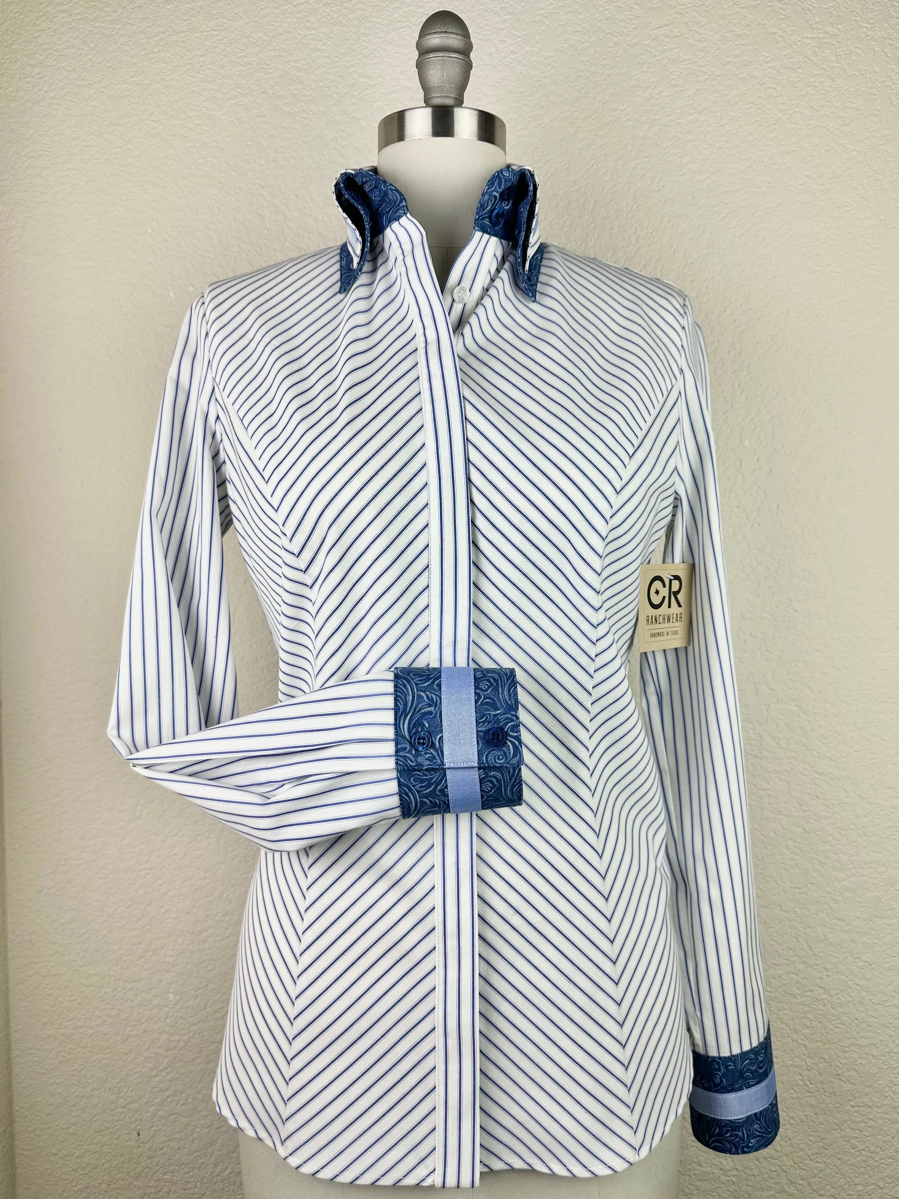 CR Statement Blue and White Pinstripe