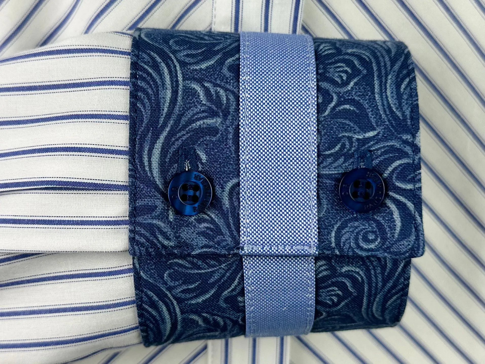 CR Statement Blue and White Pinstripe