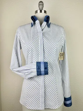 CR Statement Blue and White Pinstripe