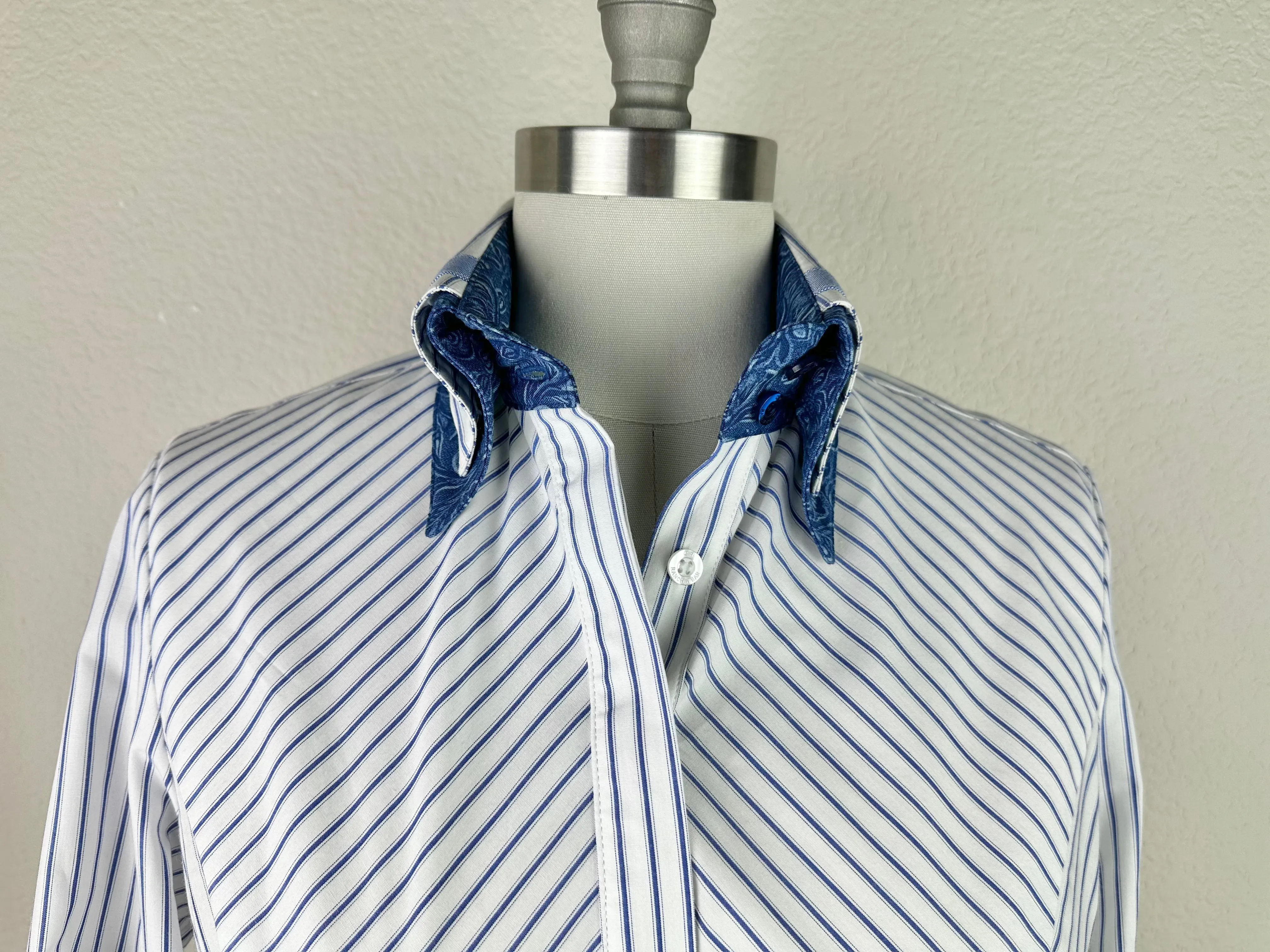 CR Statement Blue and White Pinstripe