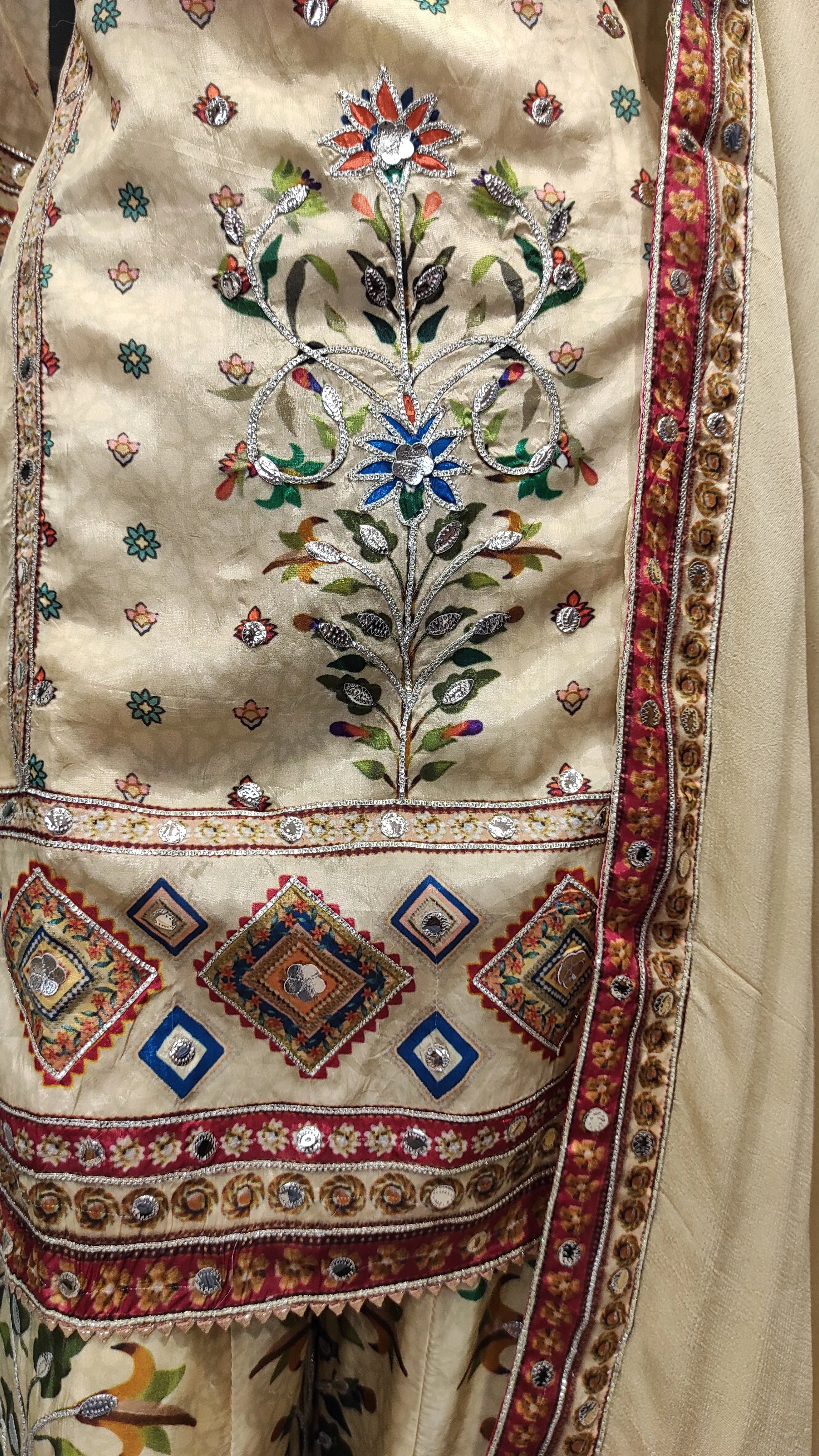 Crepe Sharara Suit with Gota Work