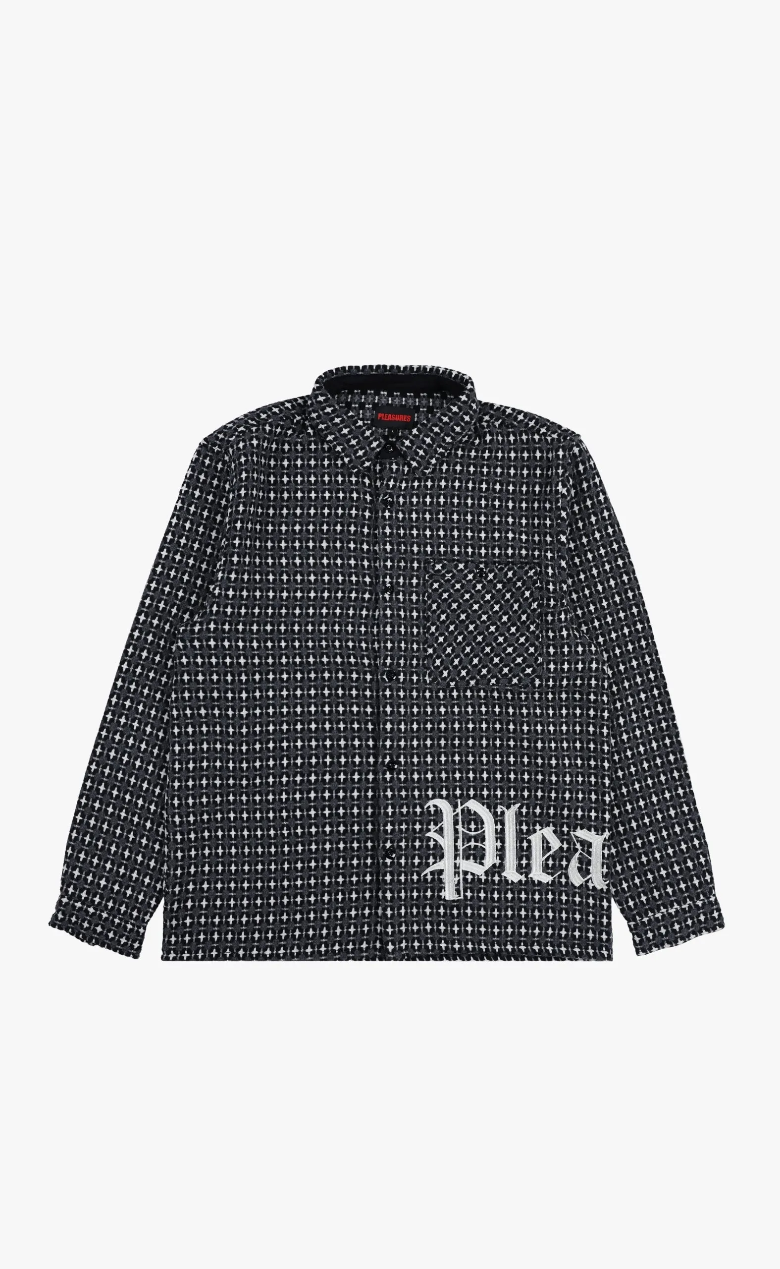 CROSS WORK GREY SHIRT