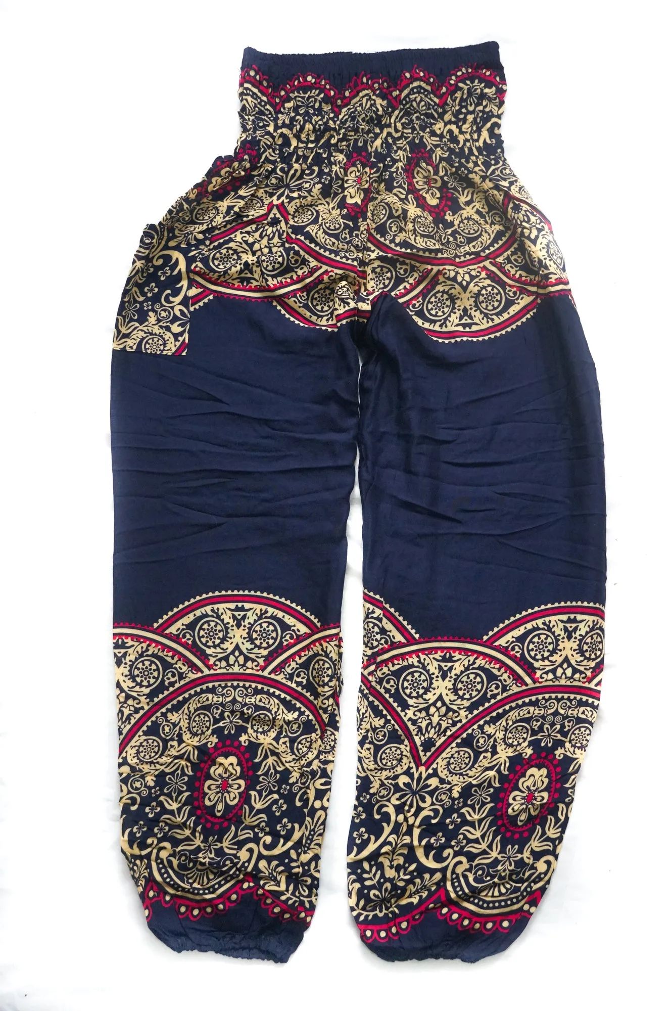 Dark Blue Luna Flower Harem Pants