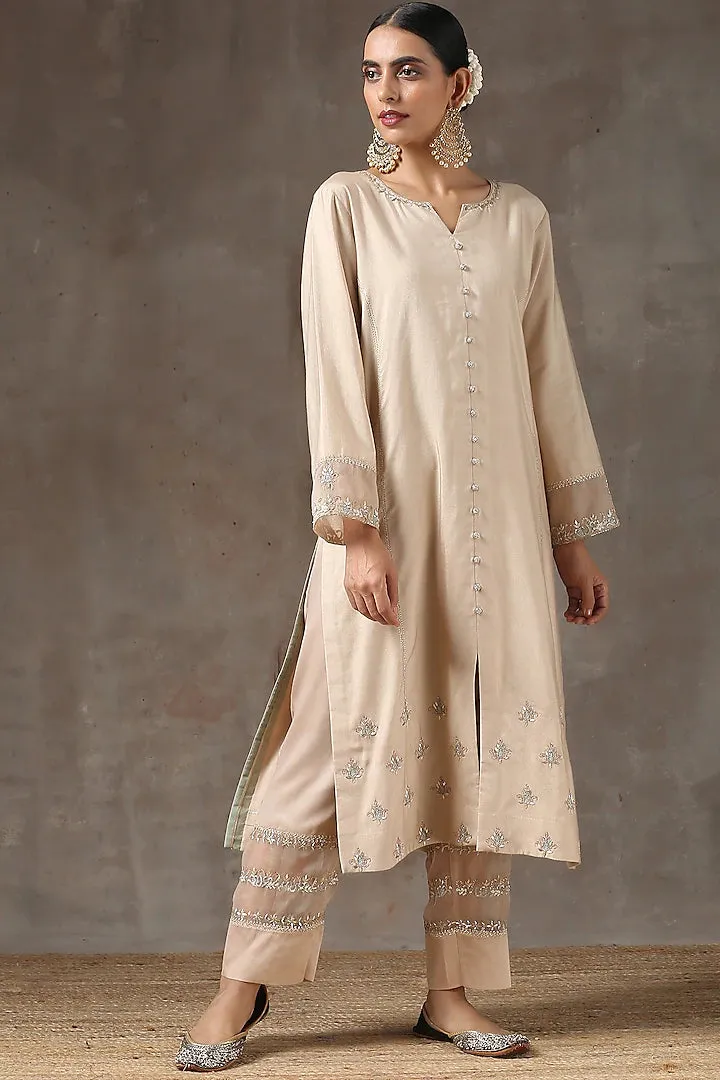 Fawn Embroidered Suit Set