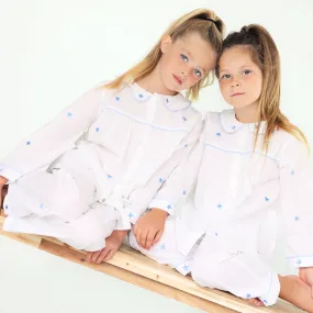 Girls Star Pjs Peter Pan Collar