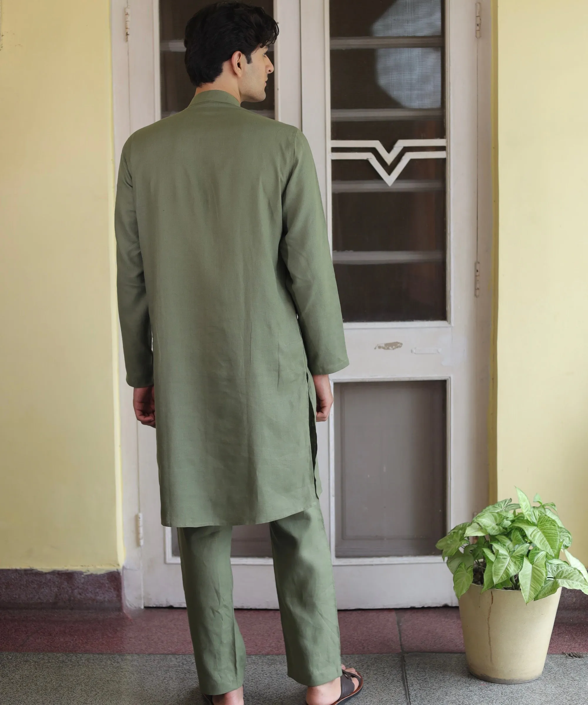 Harmony Hues Linen Kurta Pyjama Set