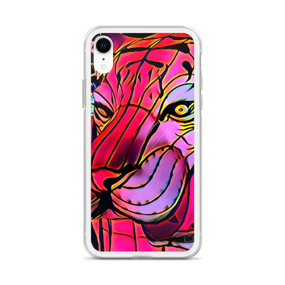 iPhone Case with Lunar New Year Tiger Artwork. Phone Protector with Vibrant Lantern Photo Art