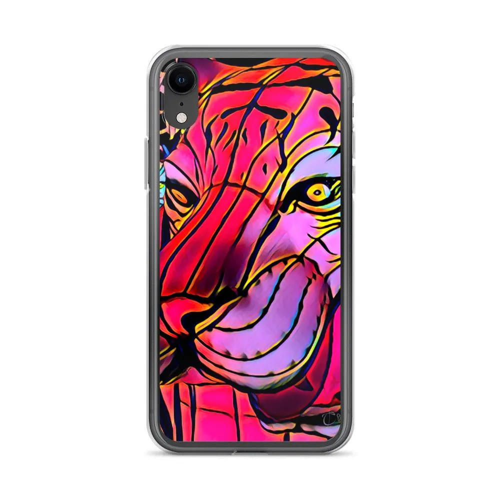 iPhone Case with Lunar New Year Tiger Artwork. Phone Protector with Vibrant Lantern Photo Art