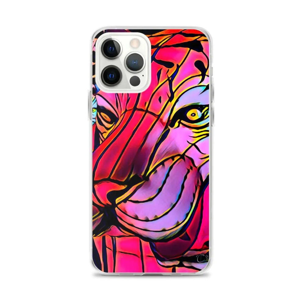 iPhone Case with Lunar New Year Tiger Artwork. Phone Protector with Vibrant Lantern Photo Art