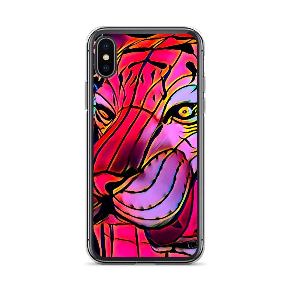 iPhone Case with Lunar New Year Tiger Artwork. Phone Protector with Vibrant Lantern Photo Art