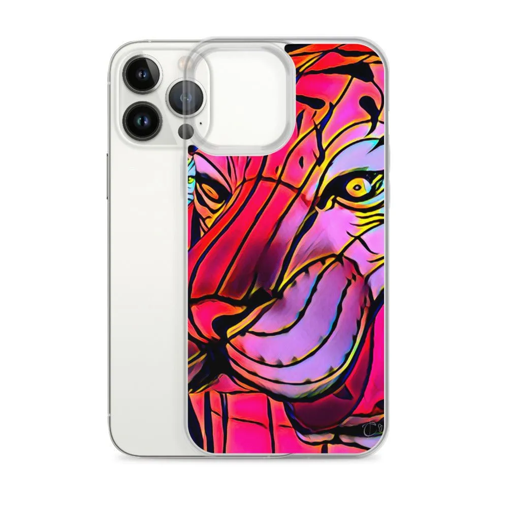 iPhone Case with Lunar New Year Tiger Artwork. Phone Protector with Vibrant Lantern Photo Art