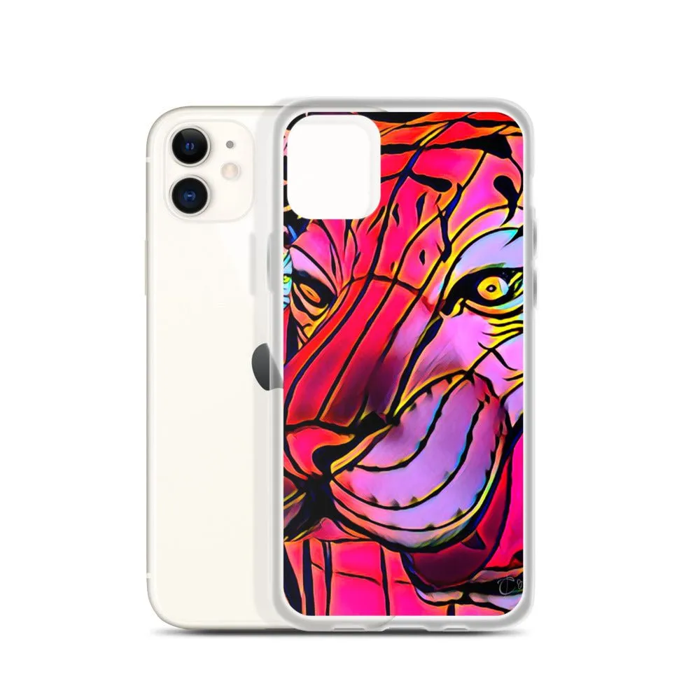 iPhone Case with Lunar New Year Tiger Artwork. Phone Protector with Vibrant Lantern Photo Art