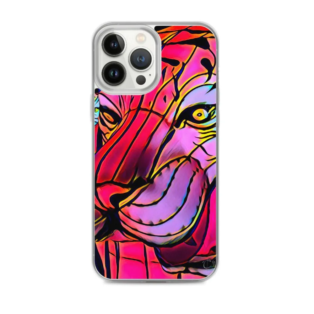 iPhone Case with Lunar New Year Tiger Artwork. Phone Protector with Vibrant Lantern Photo Art