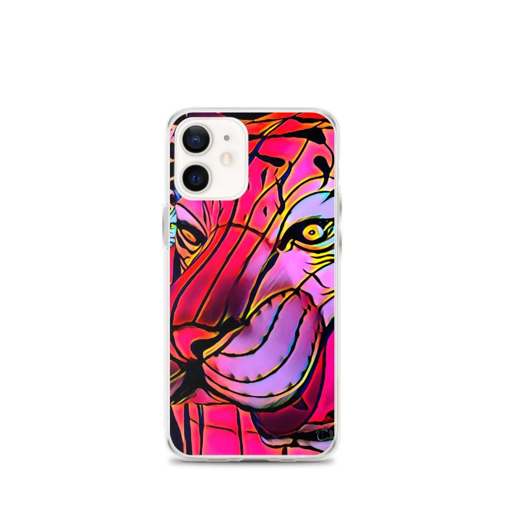 iPhone Case with Lunar New Year Tiger Artwork. Phone Protector with Vibrant Lantern Photo Art