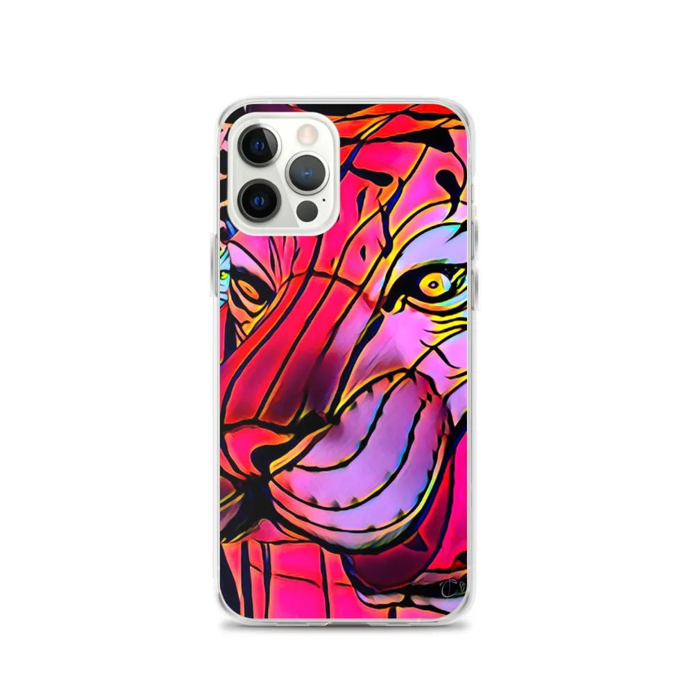 iPhone Case with Lunar New Year Tiger Artwork. Phone Protector with Vibrant Lantern Photo Art