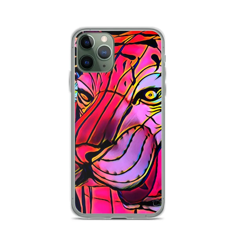 iPhone Case with Lunar New Year Tiger Artwork. Phone Protector with Vibrant Lantern Photo Art