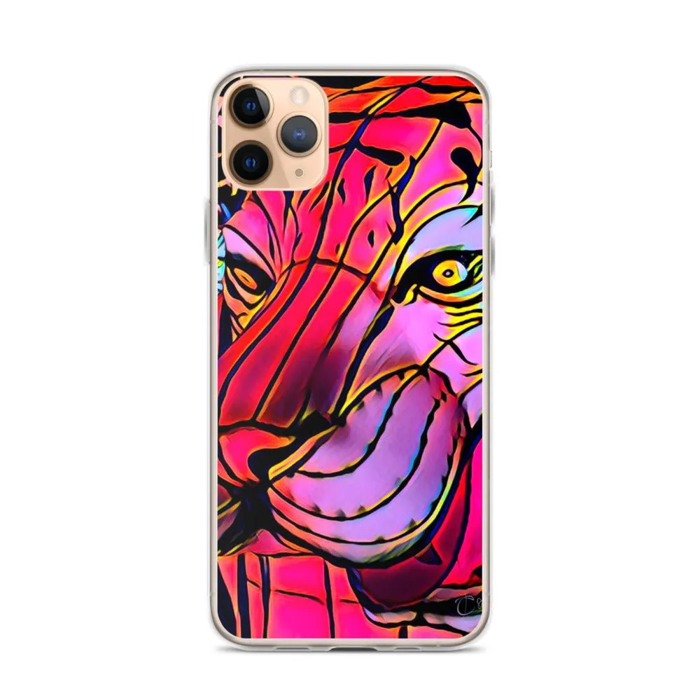 iPhone Case with Lunar New Year Tiger Artwork. Phone Protector with Vibrant Lantern Photo Art