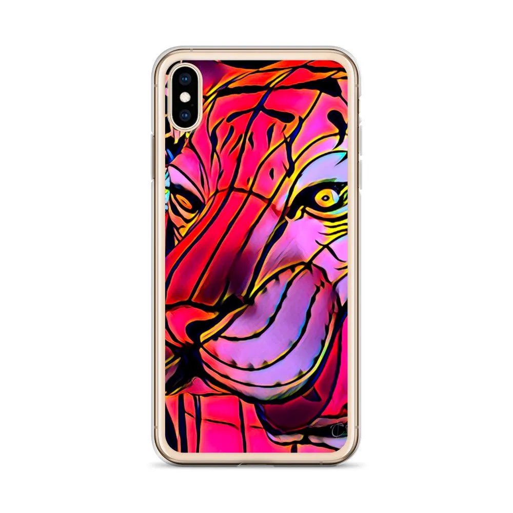 iPhone Case with Lunar New Year Tiger Artwork. Phone Protector with Vibrant Lantern Photo Art