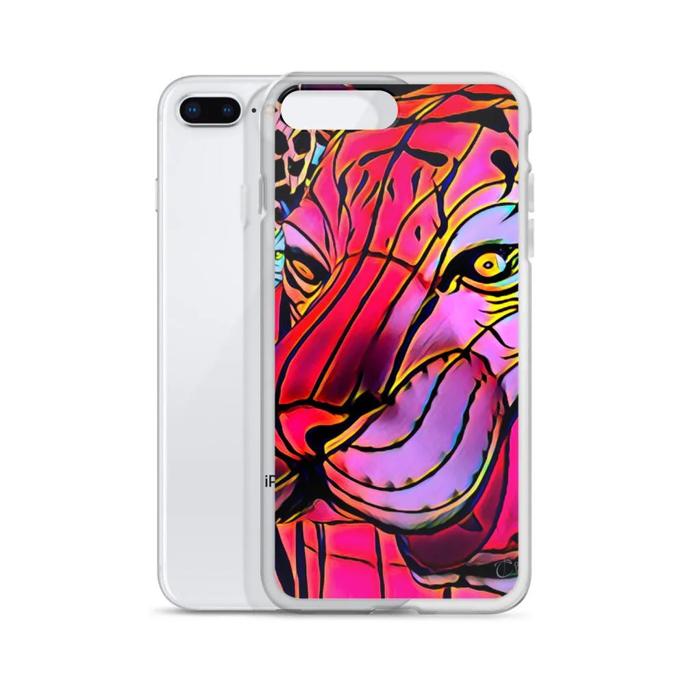 iPhone Case with Lunar New Year Tiger Artwork. Phone Protector with Vibrant Lantern Photo Art