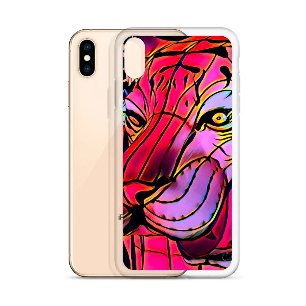 iPhone Case with Lunar New Year Tiger Artwork. Phone Protector with Vibrant Lantern Photo Art