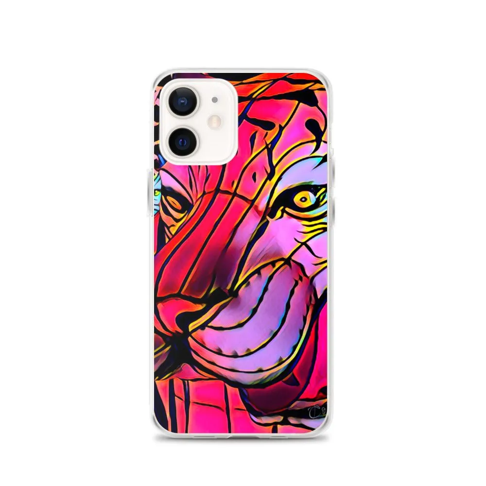 iPhone Case with Lunar New Year Tiger Artwork. Phone Protector with Vibrant Lantern Photo Art