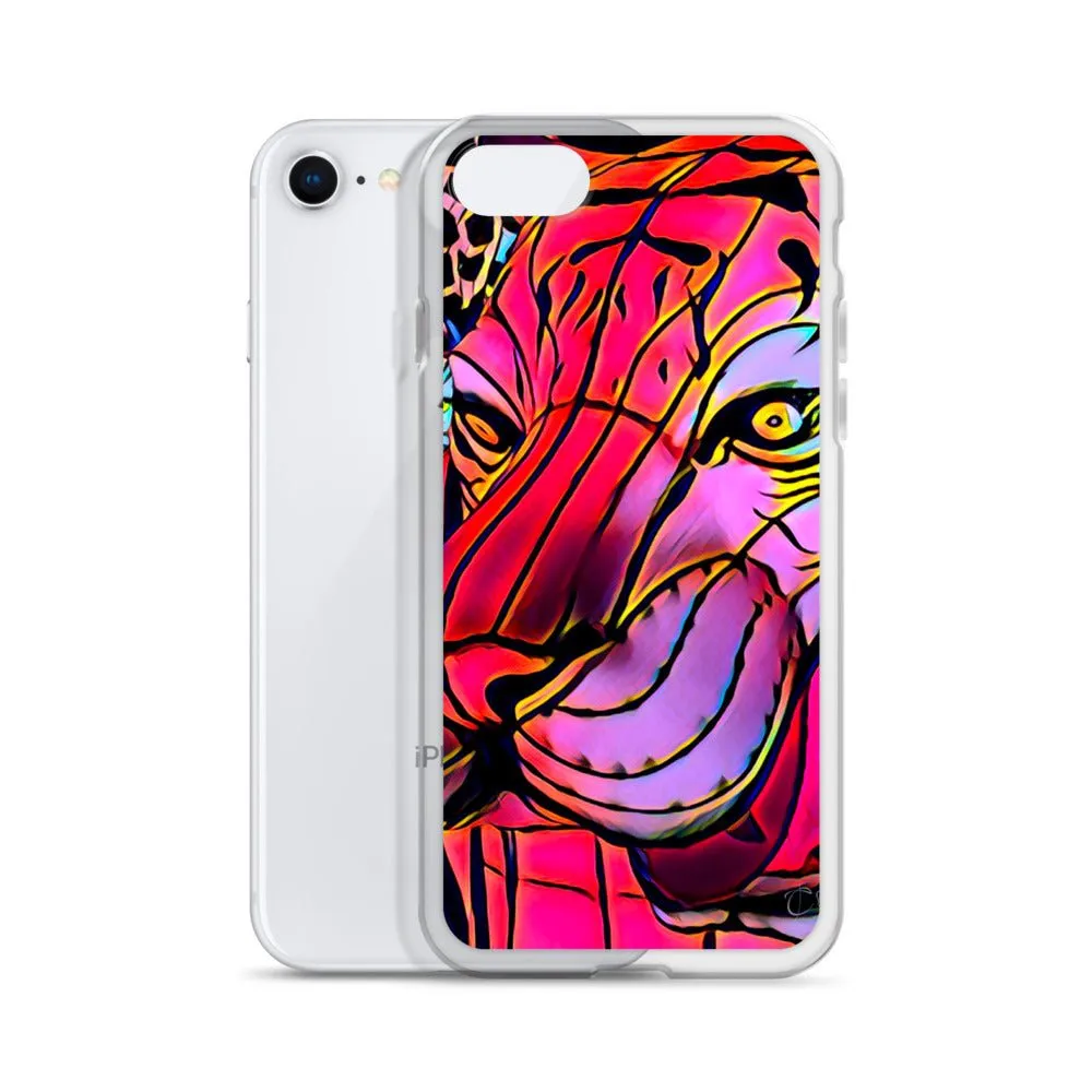 iPhone Case with Lunar New Year Tiger Artwork. Phone Protector with Vibrant Lantern Photo Art