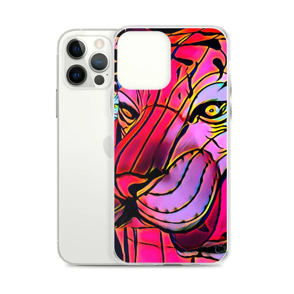 iPhone Case with Lunar New Year Tiger Artwork. Phone Protector with Vibrant Lantern Photo Art