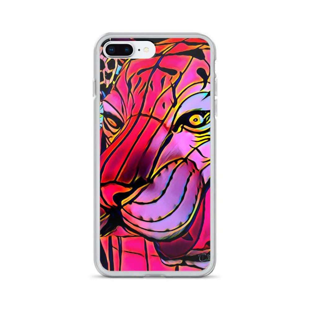 iPhone Case with Lunar New Year Tiger Artwork. Phone Protector with Vibrant Lantern Photo Art