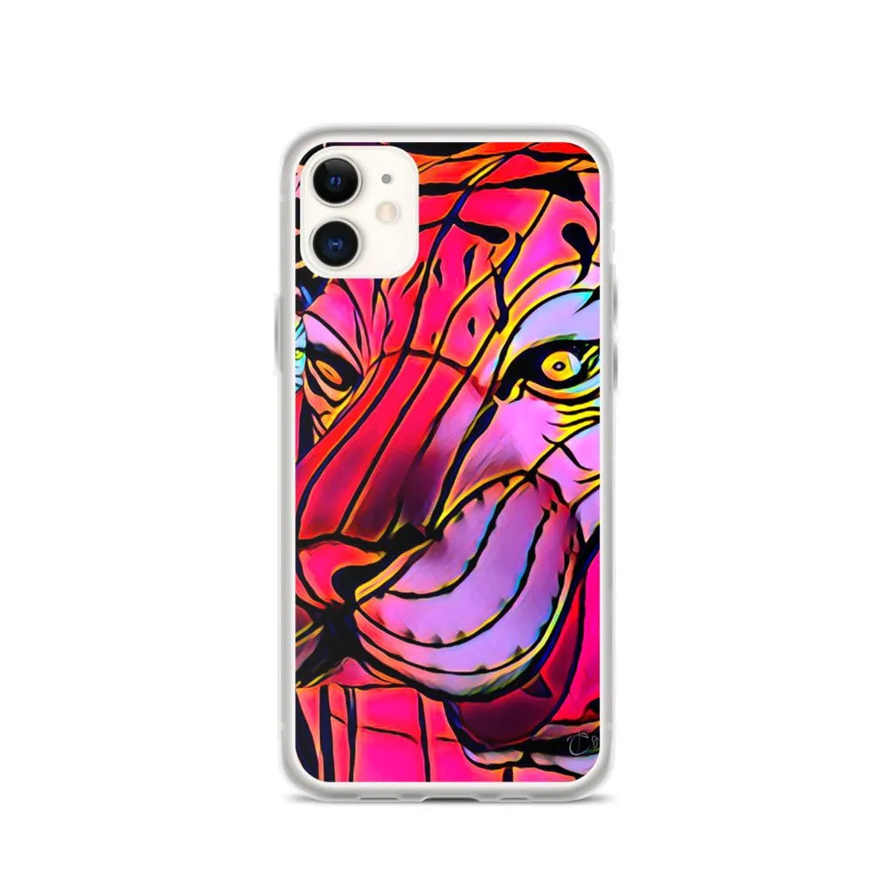 iPhone Case with Lunar New Year Tiger Artwork. Phone Protector with Vibrant Lantern Photo Art