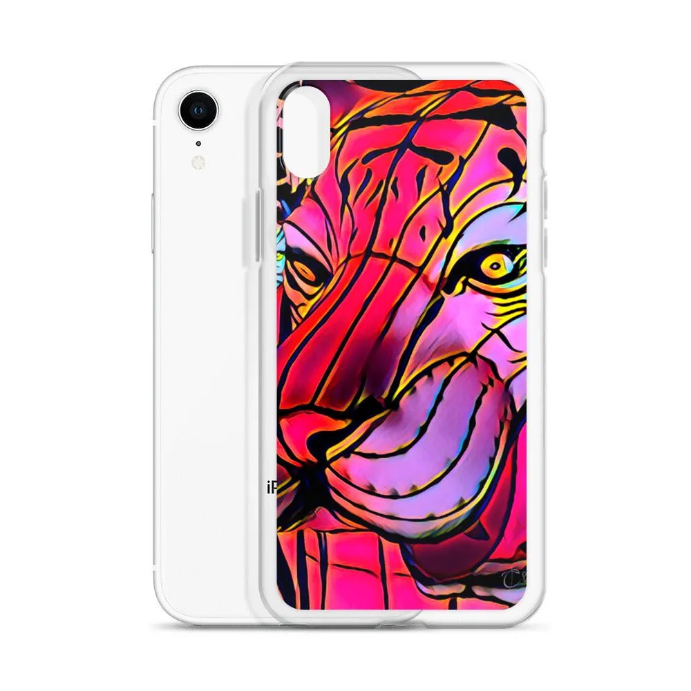 iPhone Case with Lunar New Year Tiger Artwork. Phone Protector with Vibrant Lantern Photo Art