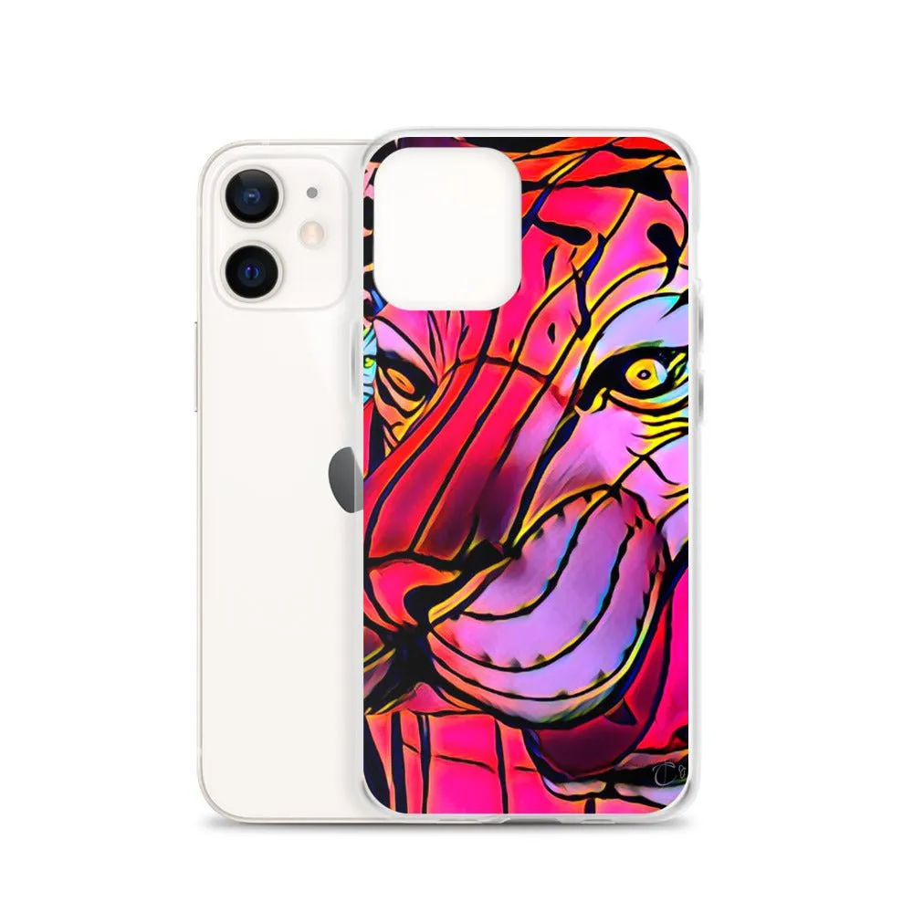 iPhone Case with Lunar New Year Tiger Artwork. Phone Protector with Vibrant Lantern Photo Art