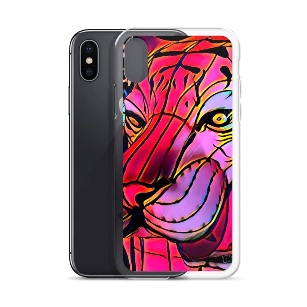 iPhone Case with Lunar New Year Tiger Artwork. Phone Protector with Vibrant Lantern Photo Art