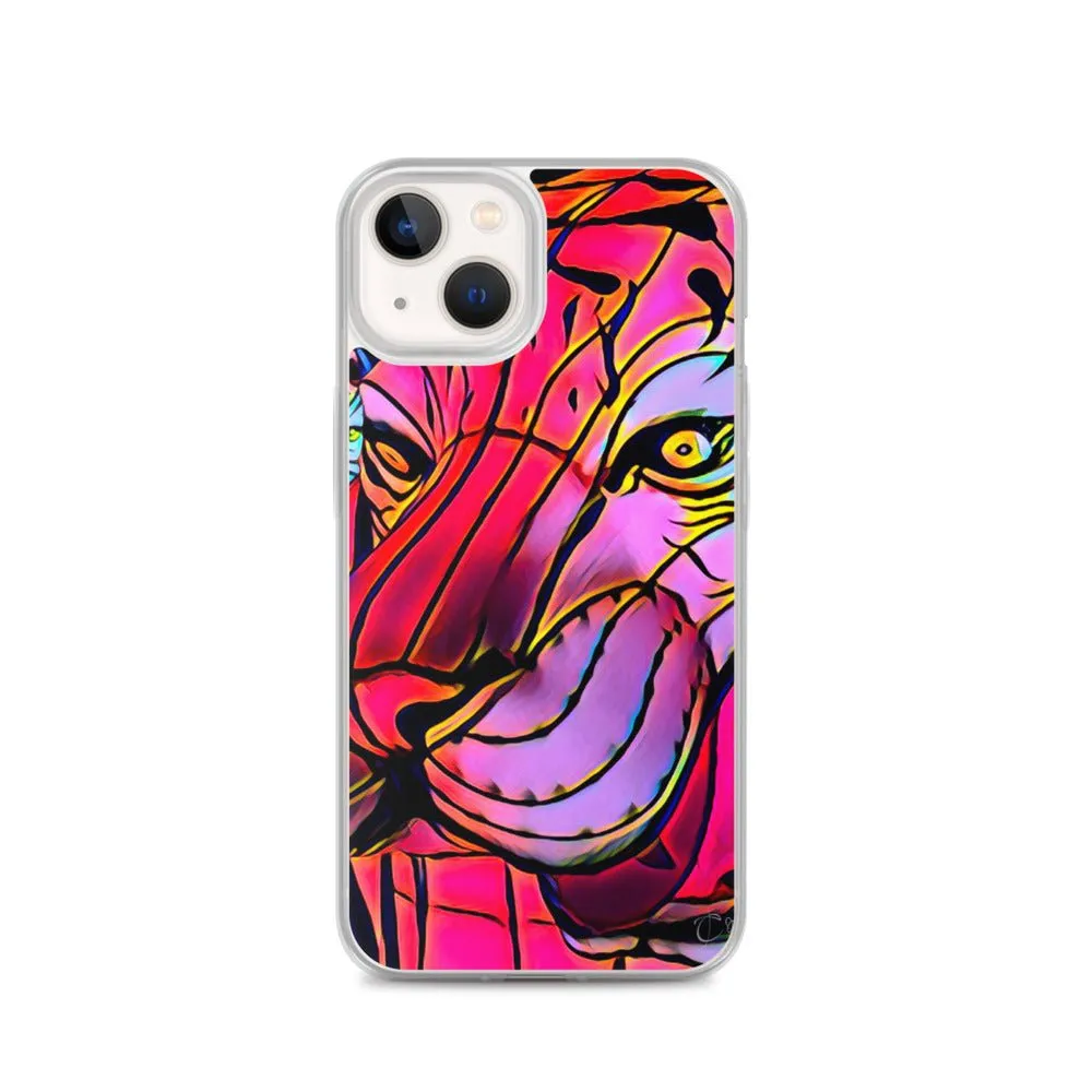 iPhone Case with Lunar New Year Tiger Artwork. Phone Protector with Vibrant Lantern Photo Art